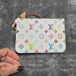 Louis Vuitton Takashi Murakami 2025 multicolor coin pouch 100% authentic